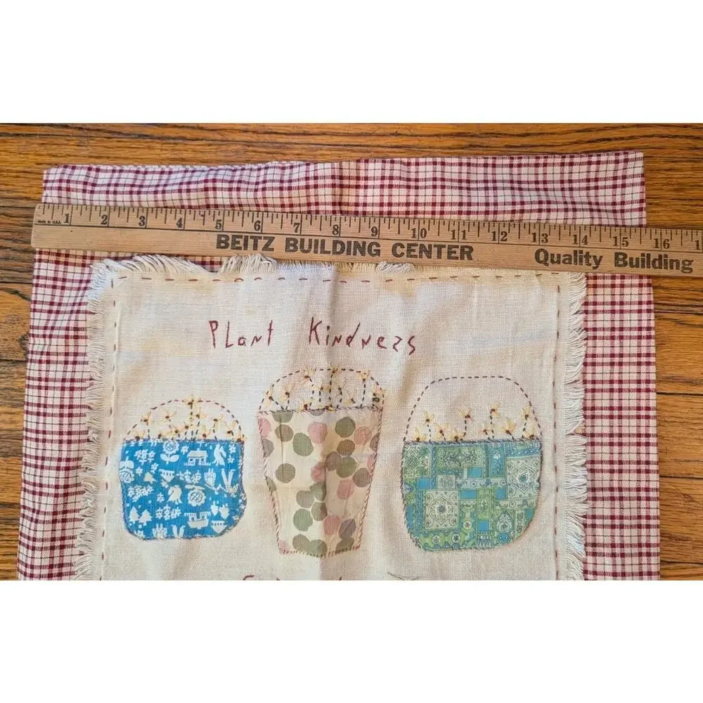 Handmade Embroidered Pillowcase Cover Patchwork Kindness Slip A Pillow In